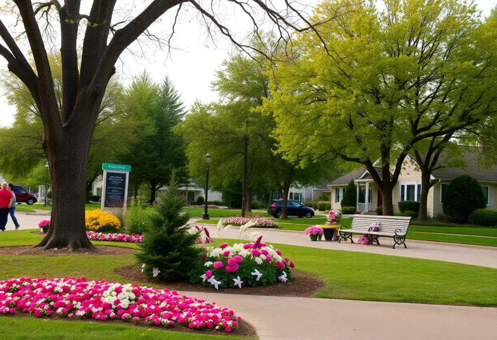 A peaceful park in Greenville, symbolizing community and remembrance.