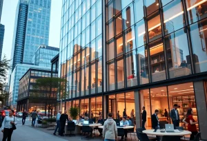 Exterior view of Hasbro's new headquarters in Boston