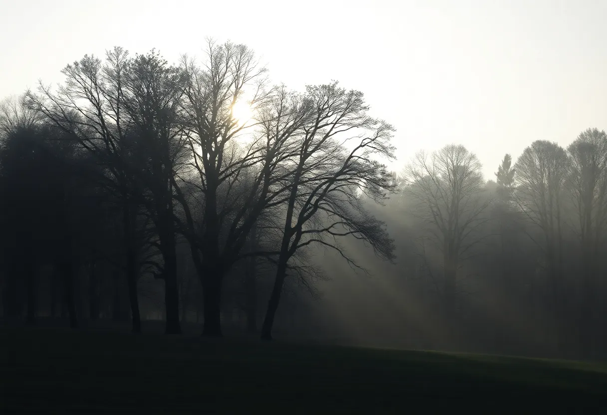 A tranquil landscape symbolizing farewell