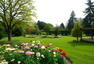 A tranquil garden representing remembrance and legacy.