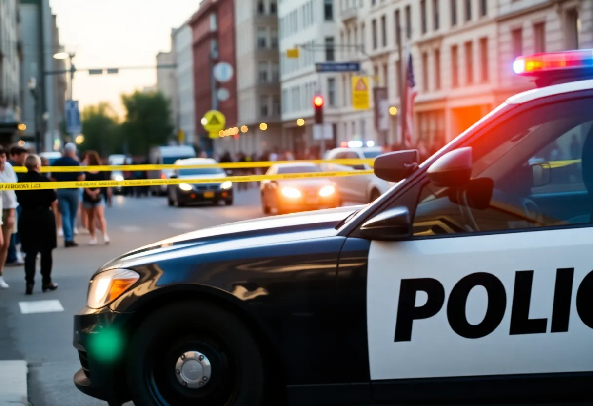 Police car at a crime scene on Anthony Avenue in Providence