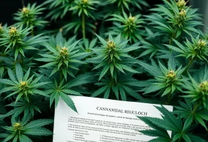 Overview of cannabis plants symbolizing regulatory practices