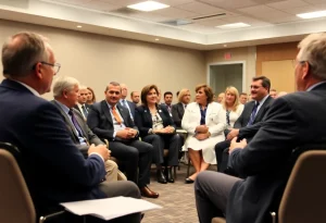 Healthcare leaders discussing policy changes in Rhode Island