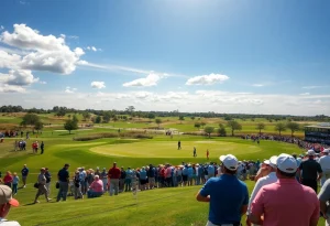 Golfers competing at the Rhode Island Mid-Amateur tournament at Wanumetonomy Golf Club