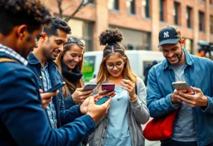 People using mobile sports betting apps in Rhode Island