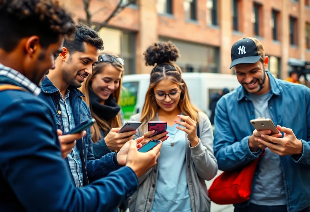 People using mobile sports betting apps in Rhode Island