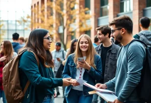 Students at Brown University collaborating on startup ideas