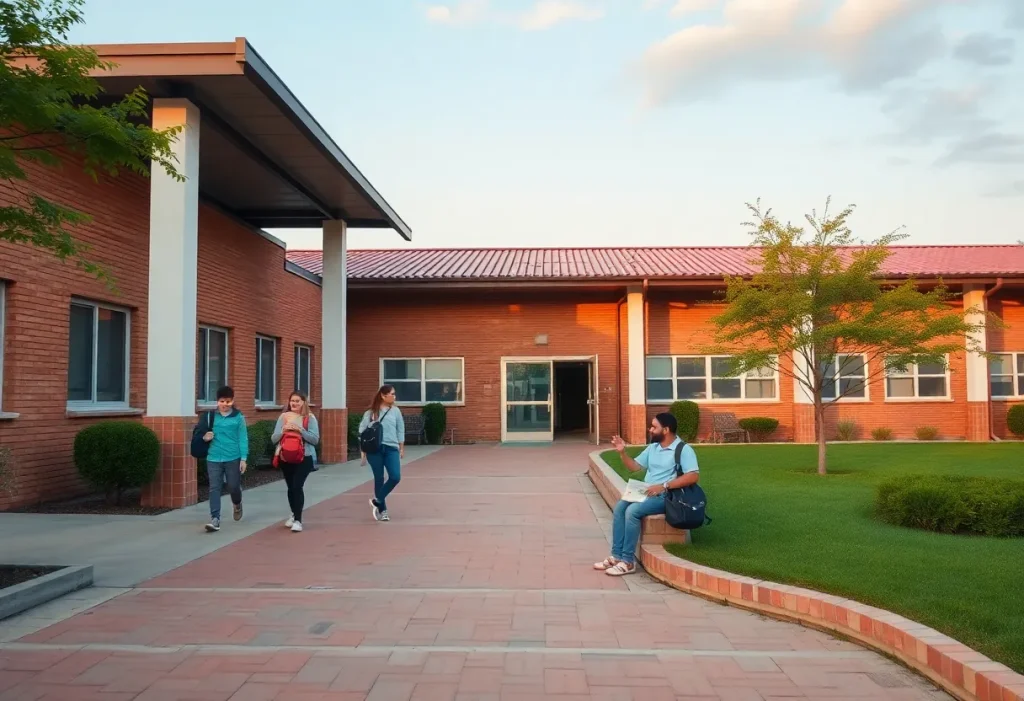 A tranquil view of Lonsdale Elementary School representing the educational legacy of Helen McCarthy Boyd.