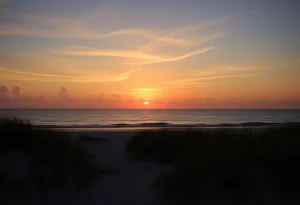 Sunset over Vero Beach ocean