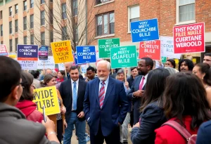 Candidates engaging with the community during the Ward 2 City Council election