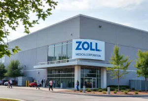 Exterior view of Zoll Medical Corporation's new manufacturing facility in Rumford, Rhode Island.
