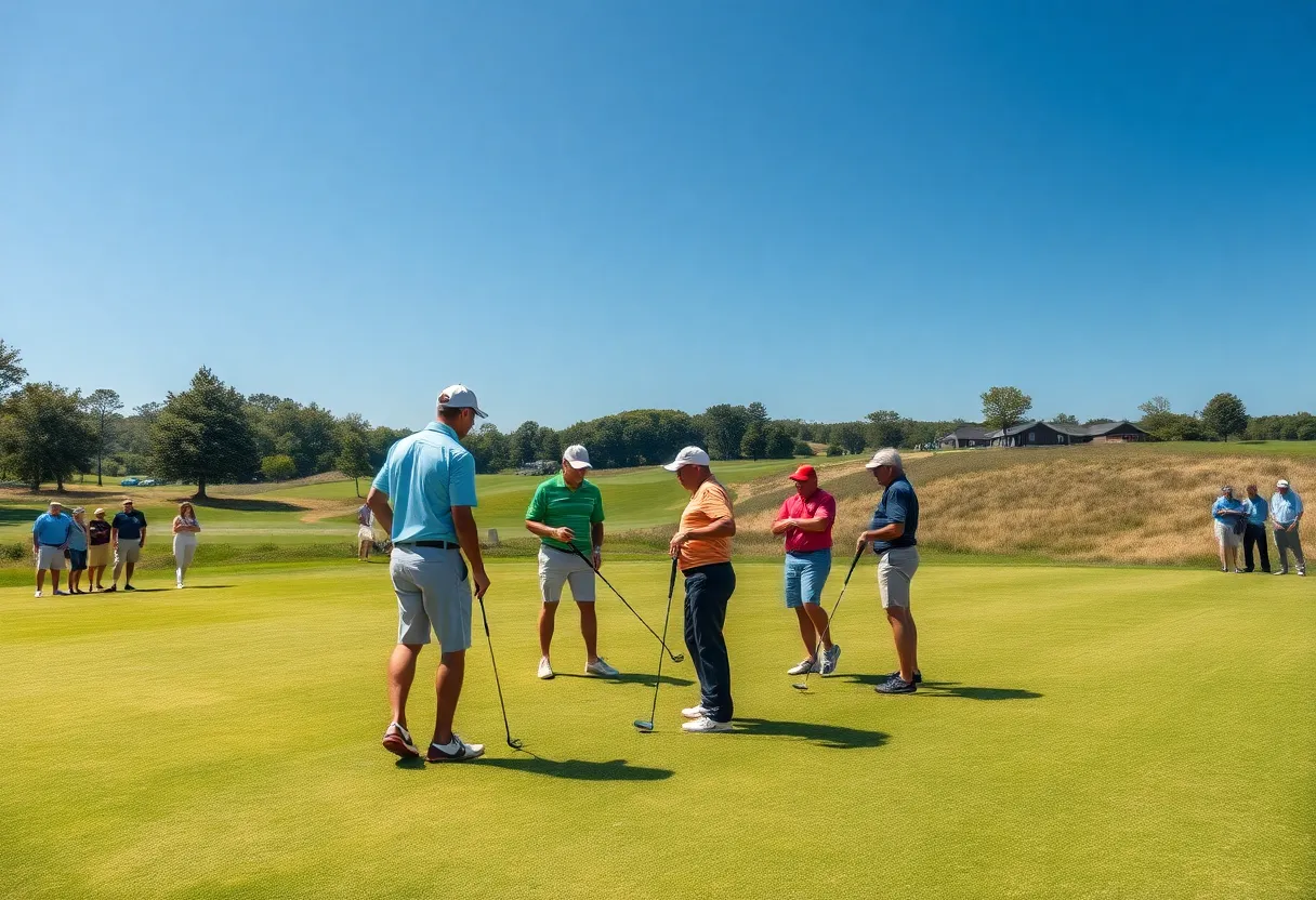 Providence College Men's Golf Team during a tournament