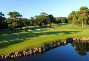URI golf team playing at a tournament in Daytona Beach