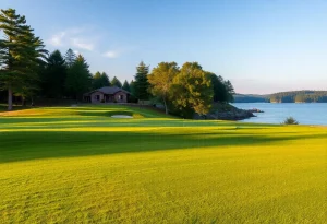 Bryant women's golf team competing at the Le Moyne Orange Tree Invitational