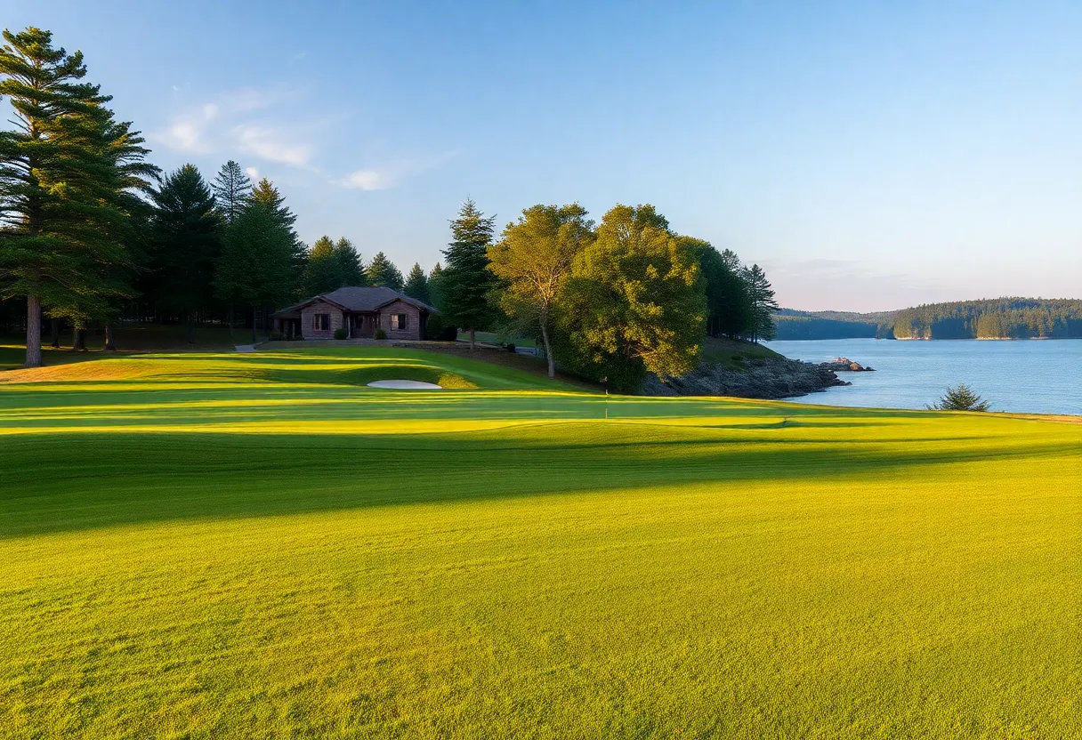 Bryant women's golf team competing at the Le Moyne Orange Tree Invitational