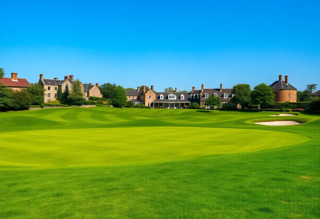 Scenic view of a historic golf course.