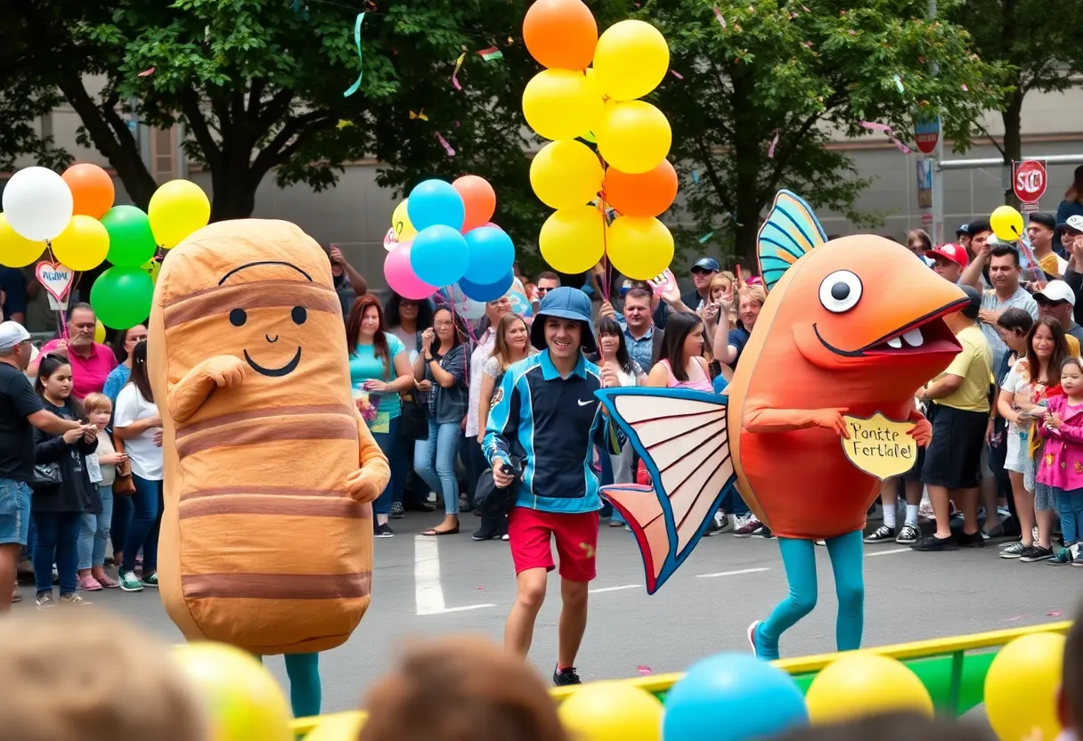 Participants enjoying the World's Shortest St. Paddy’s Day Parade in Little Compton