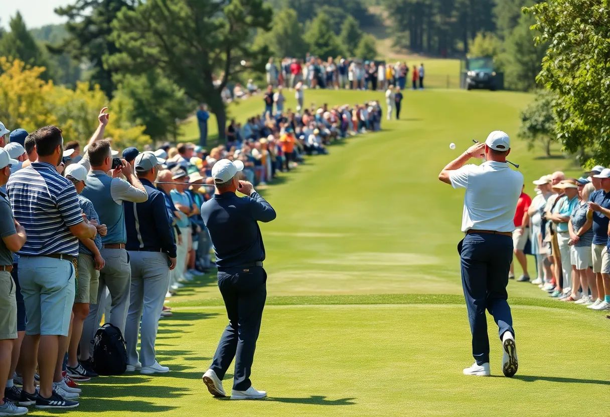 Golfers competing at the Texas Children's Houston Open