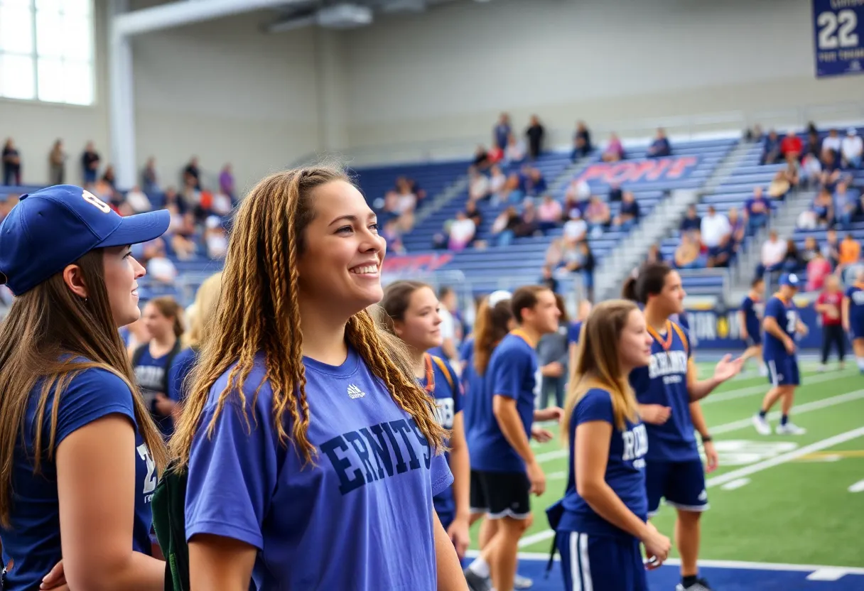 URI student-athletes participating in sports activities at the university