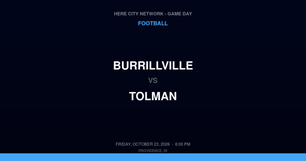 Burrillville vs. Tolman — Football Game Day — Pawtucket, RI — Oct 23, 2026