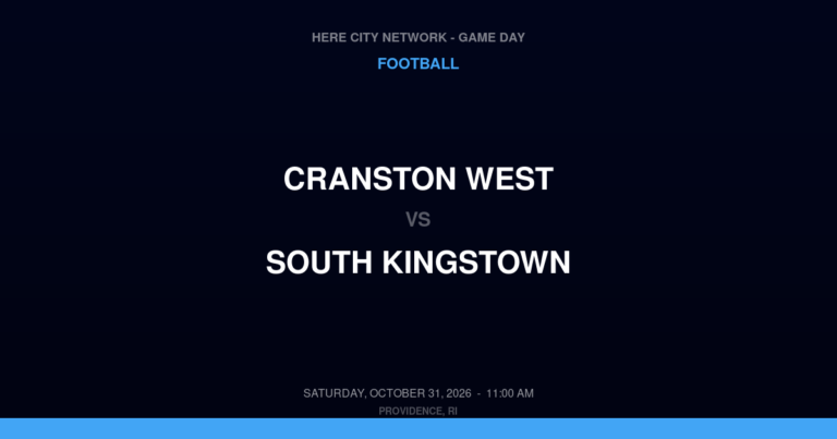 Cranston West vs. South Kingstown — Football Game Day — Wakefield, RI — Oct 31, 2026