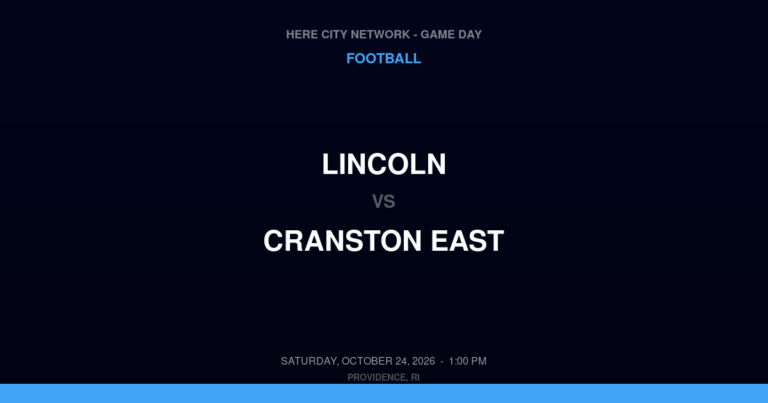 Lincoln vs. Cranston East — Football Game Day — Cranston, RI — Oct 24, 2026