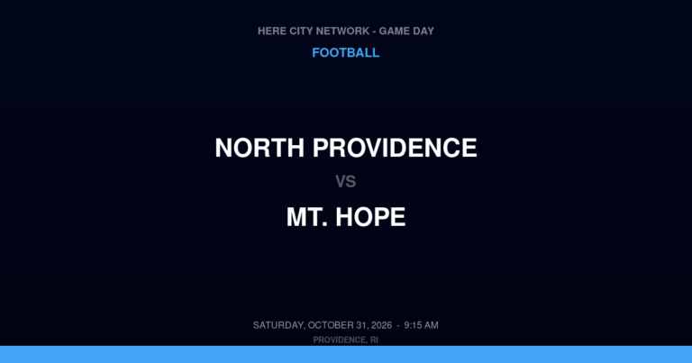 North Providence vs. Mt. Hope — Football Game Day — Bristol, RI — Oct 31, 2026