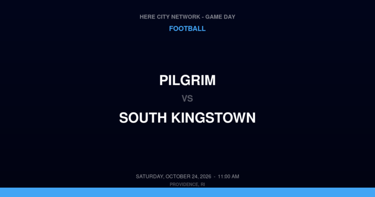 Pilgrim vs. South Kingstown — Football Game Day — Wakefield, RI — Oct 24, 2026