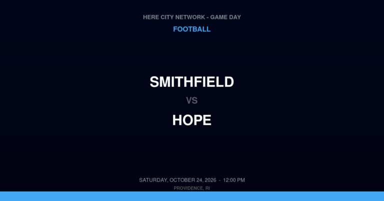 Smithfield vs. Hope — Football Game Day — Providence, RI — Oct 24, 2026